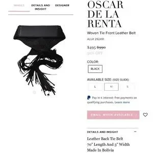 Oscar de la Renta | Accessories | Oscar De La Renta Black 
